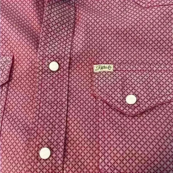 Rafter C Men’s Western pearl snap Long sleeve size M - Picture 2 of 7